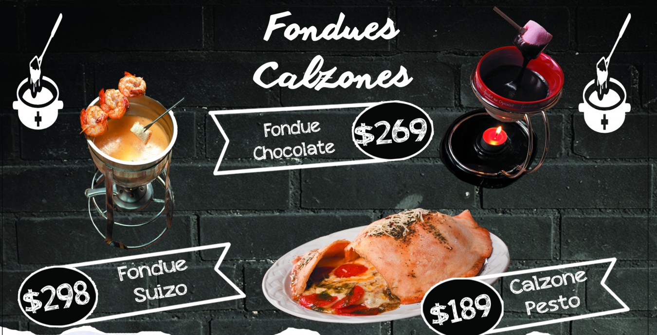 Fondues, calzones